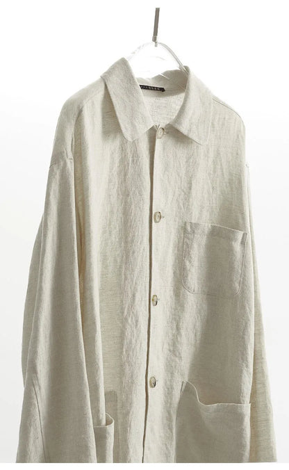 Raindrop Linen~ Long-Sleeved Linen Shirt, Thin Jacket, Loose Top, New Spring Clothing for Women