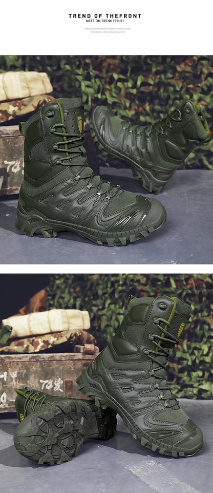 Special Forces Desert Combat Tactical Men's Tall Boots Wear-resistant Training Boots Waterproof Outdoor Mountaineering Sports Cl