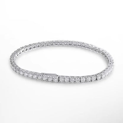 D VVS1 Moissanite Tennis Bracelet Original s925 Sterling Silver Plated 18k White Gold with GRA Bracelets for Women Man