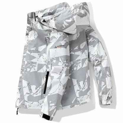 Hooded Hiking Jacket Men Outdoor Bomber Jackets Waterproof Windbreaker 2024 Spring Autumn Sports Casual Cargo Jackets Mens Coats