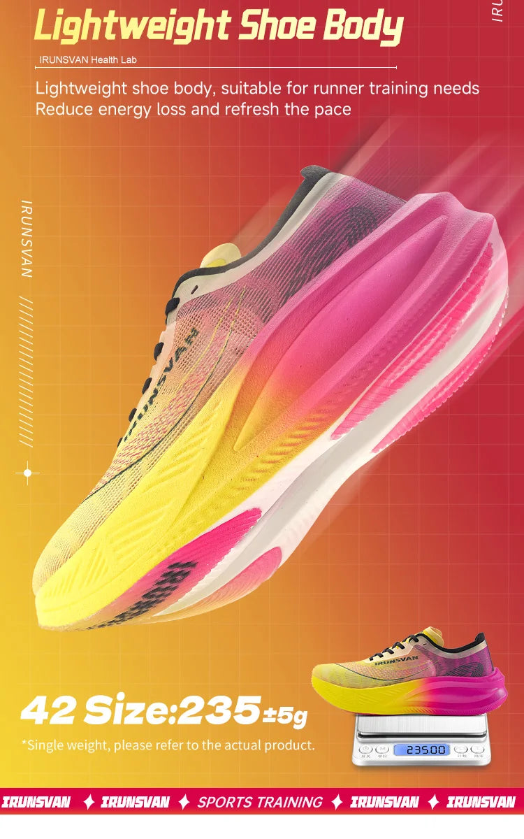 Men Running Shoes Breathable Sports Shoe Lightweight Marathon Carbon Plate Sneaker Casual Comfortable Athletic Training