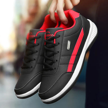 New Men Shoes Casual Shoes Leather Lace-Up Casual Sports Shoes Outdoor Wear-Resistant Vulcanized Shoes High-Quality Men Shoes