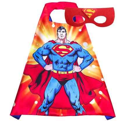 Halloween Super Hero Masquerade Mask Cape Cloak Anime Spider Man Batman Cloak Action Figure Marvel Toys Cosplay Party Gift