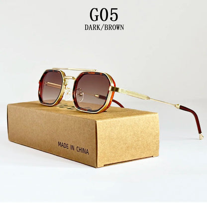 Square Punk Sunglasses For Men Luxury Vintage Steampunk Sunglasses Women Trendy Fashion Glasses Dropshipping Gafas De Sol Hombre