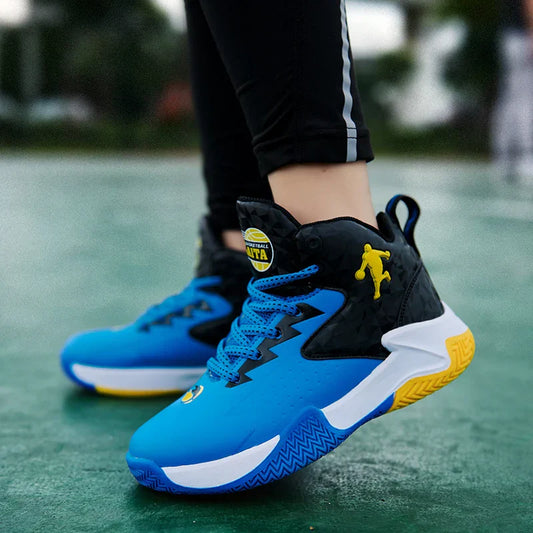 Fashion Brand Basketball Shoes Boy Kid Trainers Non-slip Children's Sports Shoes Outdoor Leather Basketball Sneakers Kids Girls
