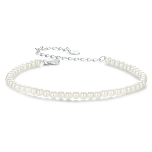 Bracelet de Perles pour Femmes, Bracelet Perlé de Perles Coquillages, Bracelet en Argent Sterling 925 avec Perles des Mers du Sud d'Australie
