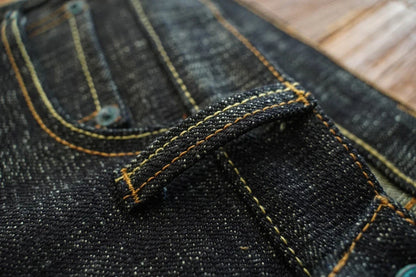 Mens Jeans Sanforized Selvedge Denim Jeans Limited EditionDouble-sided Dyeing 66 Fit 20 Oz