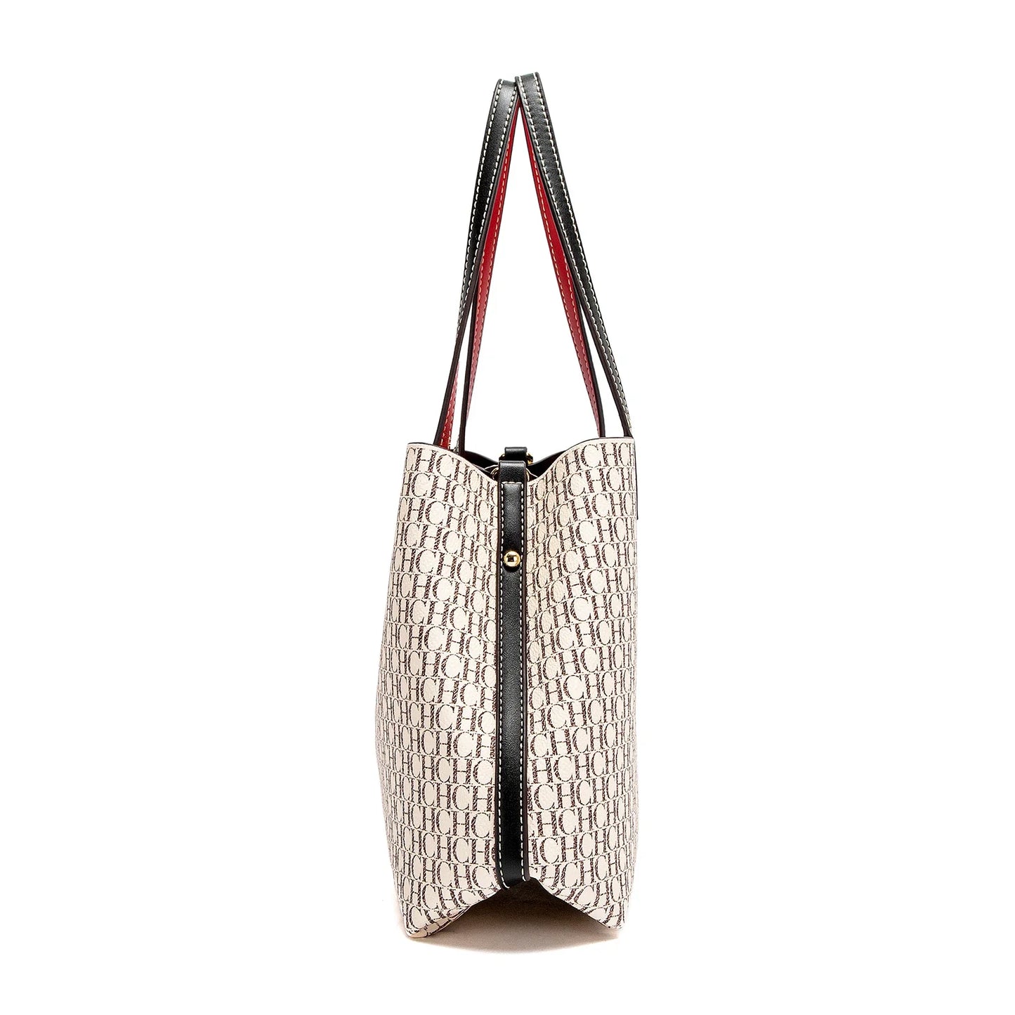 Tote Bag Spring Large Capacity Handbag Simple Beige 27x12x22cm
