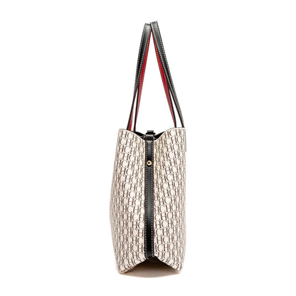 Tote Bag Spring Large Capacity Handbag Simple Beige 27x12x22cm