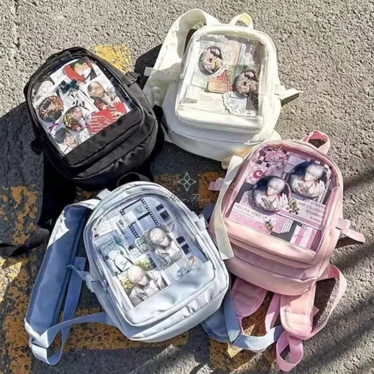 Cute Mini Backpack Women Kawaii Ita Bag Sweet Girl Transparent Rucksack DIY Personality Display Knapsack Lolita Shoulder Bag