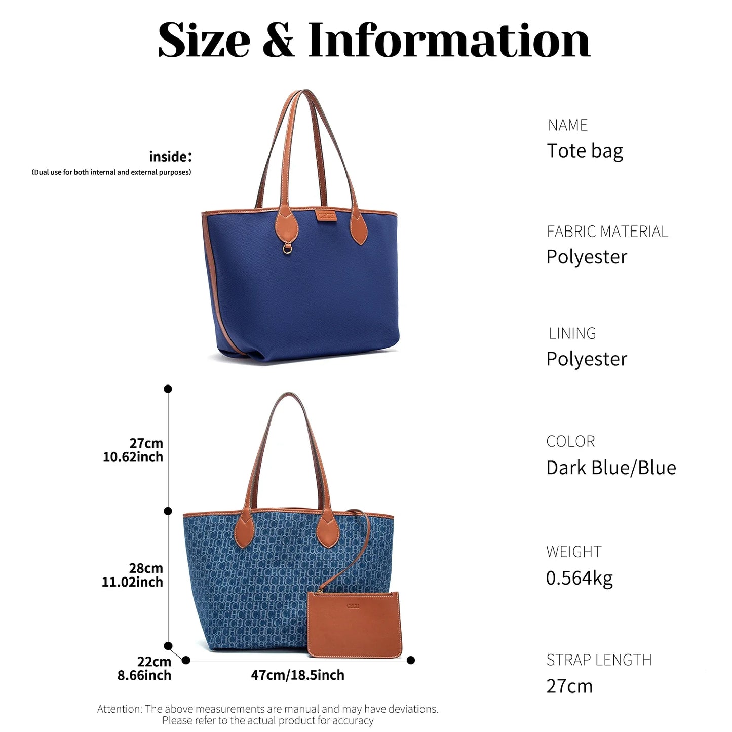 Women's Tote Bag New Simple Double sided Available Mother and Child Large Capacity Casual Handbag Shopping Bag