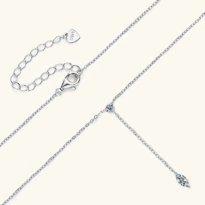 0.4cttw Marquise/round Cut Moissanite Necklace for Women D Color Luxury Pendant 925 Sterling Silver Jewelry Wholesale