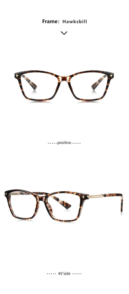 Fashion Personalized Geometric Simple Design Women's Anti-Blue Light Reading Glasses Men Customizable Prescription LS222