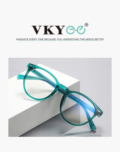 Unisex Retro Round Myopia Prescription Reading Glasses Women Anti Blue Light Blocking Optical Eyeglasses Frame Men PFD2117