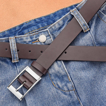 Retro Men's Pin Buckle PU Belt Trendy Versatile Business Belt Fashion Men's Unique Design Belt