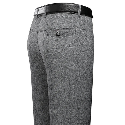 Mens Trousers Business Casual Pants Autumn Spring Dress Straight Pants Black Suit Pants Loose Formal Dress Pants