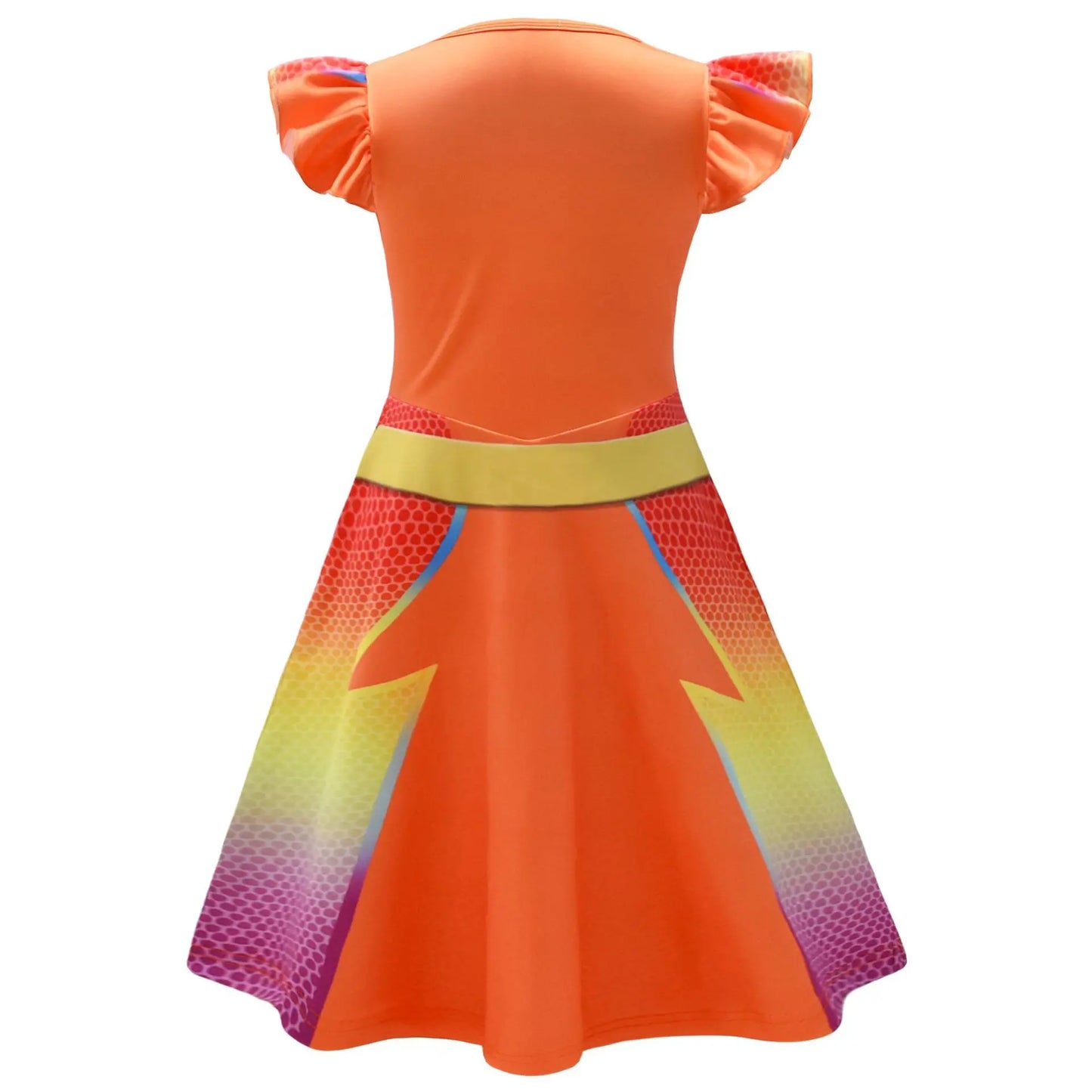 Children's SuperKitties Dresses Super Kitties Cosplay Costume Girls Flying Sleeves A-Line Dress Bag Mask Carnival Birthday Gift