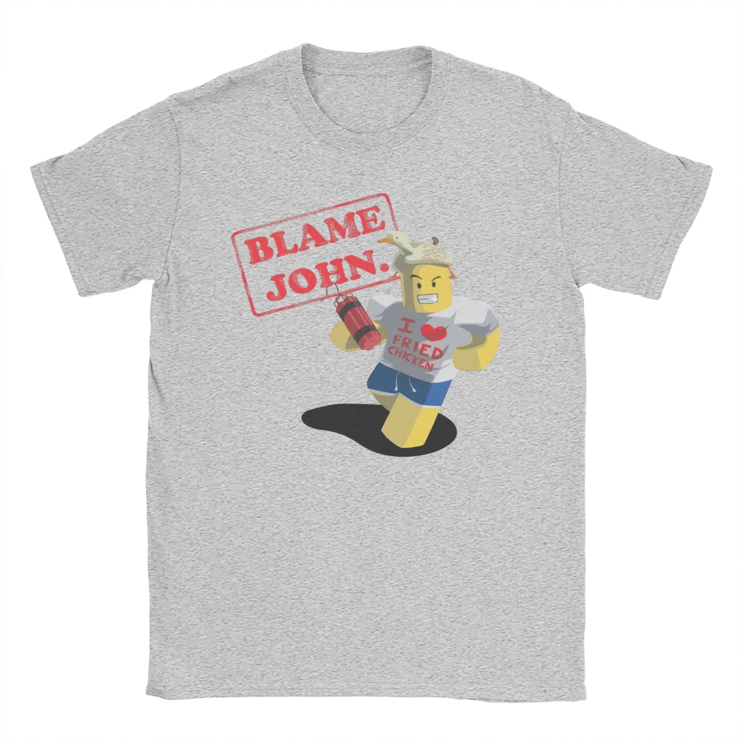 Shedletsky Blame John Forsaken Gaming T Shirts Meme 100% Cotton Tops Men Women Short Sleeve Tee Shirt Graphic Printed T-Shirts