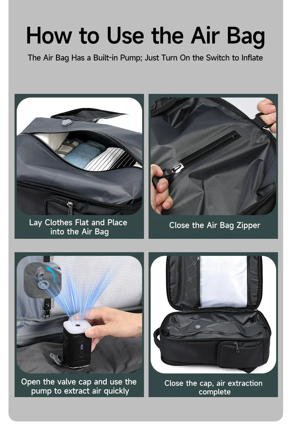 Travel Backpacks Vacuum Backpack 14 15.6 17.3inch Laptop Backpack For School Backpack Men Schoolbag Compression Backpack