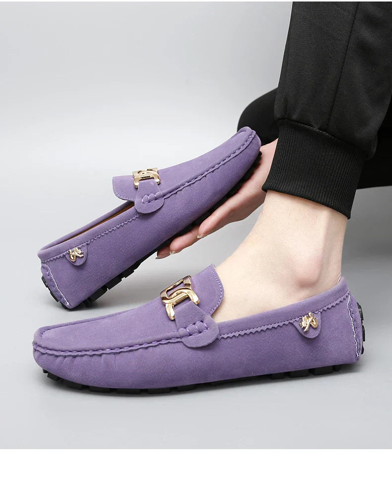 2025 New Handmade Beanie Shoes Men's Soft Sole Slip-On Casual Lazy Shoes Breathable Trbottomy Easiest for Match Large Size