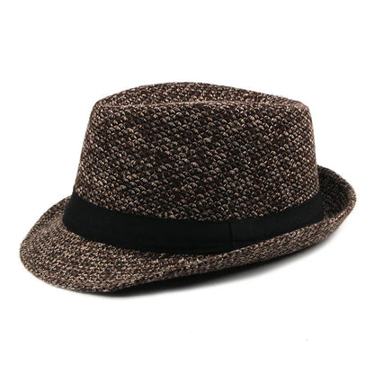 Spring Summer Wool Wedding Hat for Mid-Aged Men Couple Fashion Autumn Winter Party Plaid Luxury Design Jazz Hat Fedora Hat Women