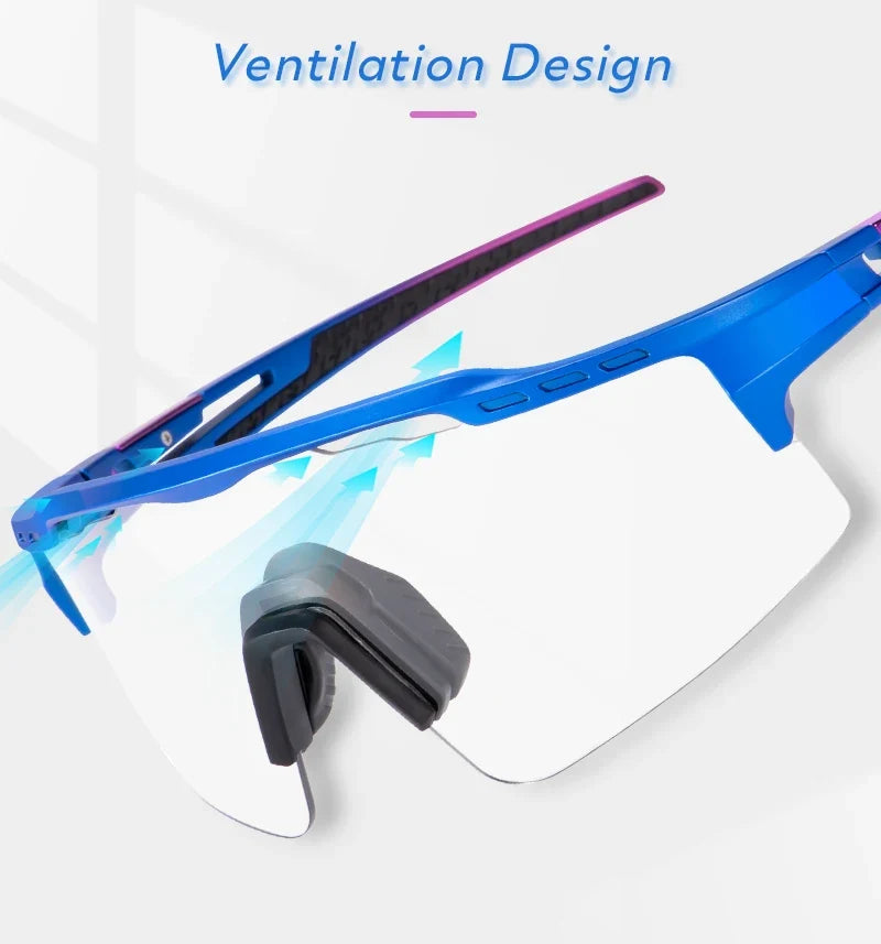 Photochromic Sunglasses UV400 Bike Bicycle Glasses Men's Blue Sports Woman Cycling Eyewear Outdoor MTB Glasses Bike Goggles