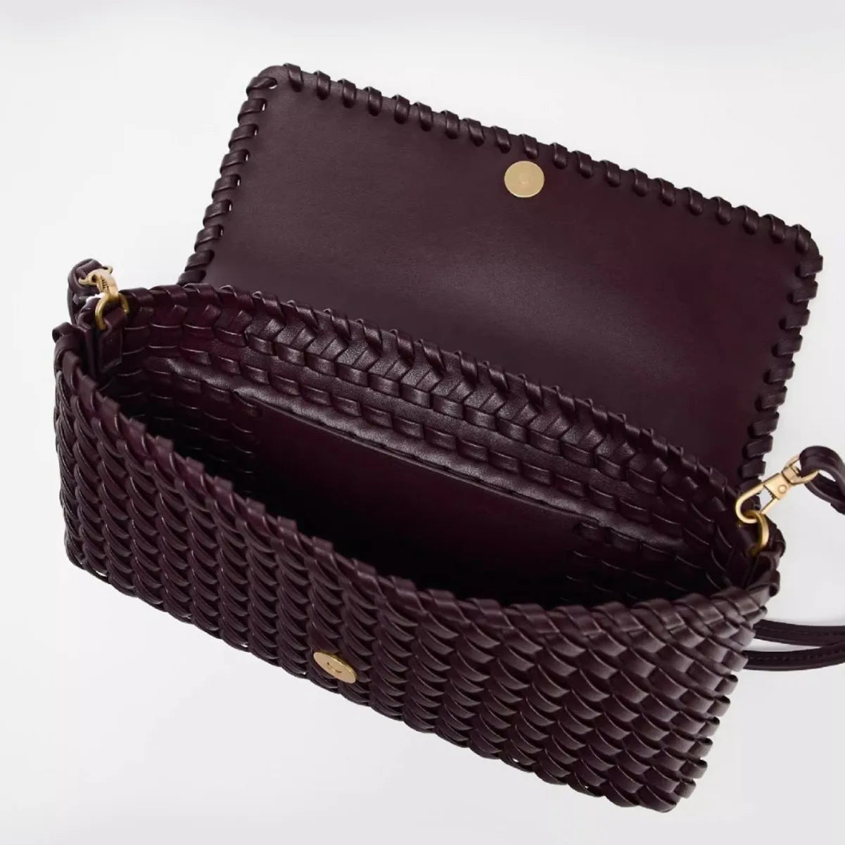 Luxury Woven Women's Bag Fashion PU Leather Shoulder Bags for Women Cover Flap Envelope Crossbody Bag Designer Bags Clutch Purse