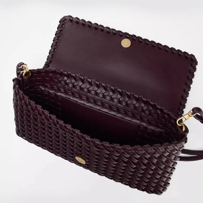 Luxury Woven Women's Bag Fashion PU Leather Shoulder Bags for Women Cover Flap Envelope Crossbody Bag Designer Bags Clutch Purse