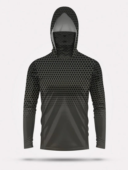 Men Hood Fishing Shirt long sleeve Fishing clothing fishing t shirt uv protection fishing shirt Fishing Apparel Quick Dry