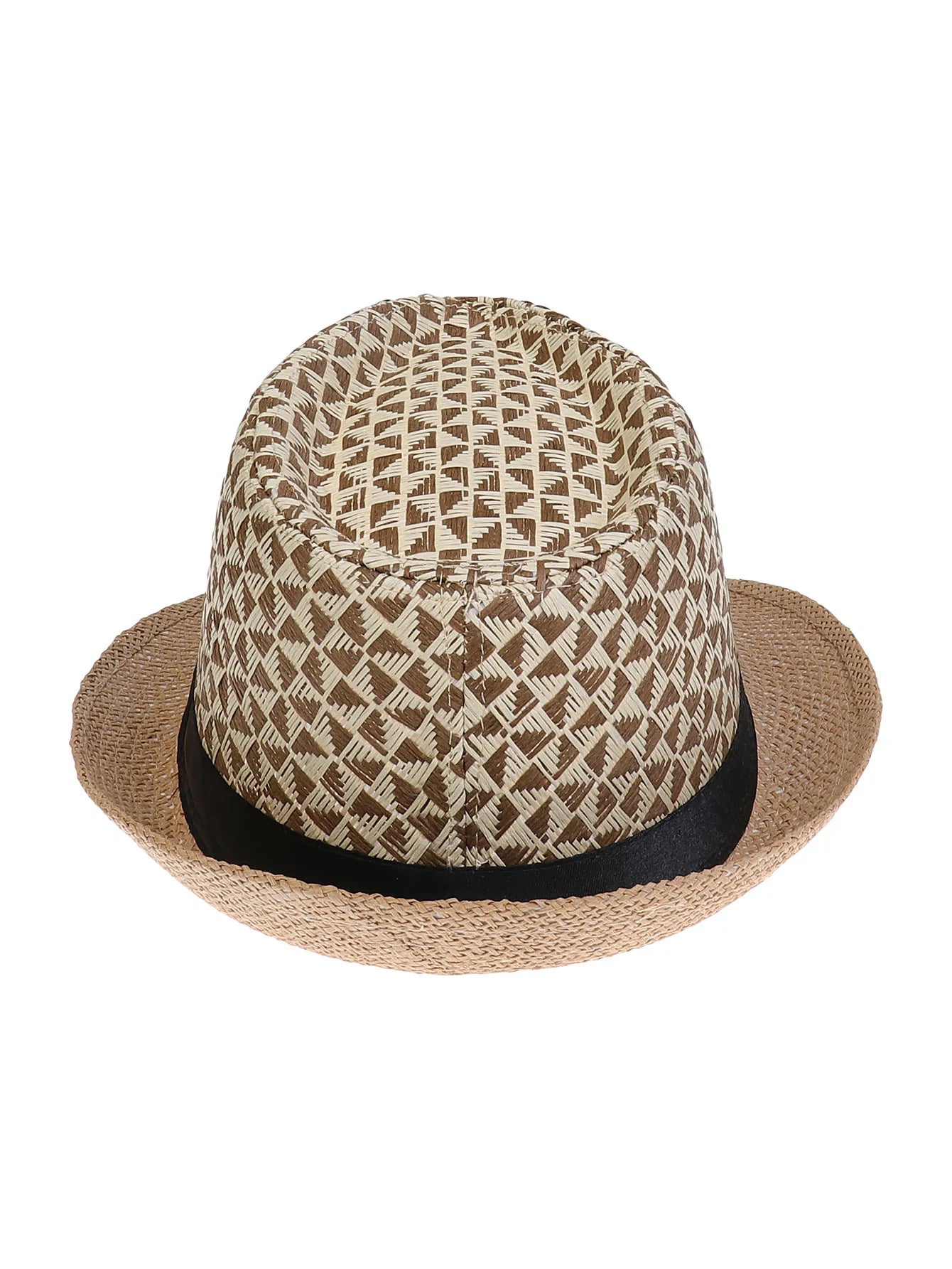 Men's Hat Woven Straw Sunshade Hat Casual Buckle Beach Sun White Wedding Black Belt Fedoras Jazz Hat Panama Cap