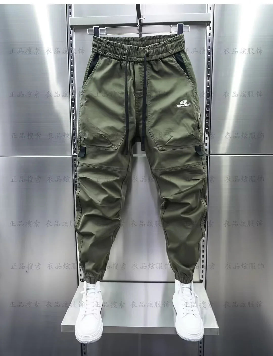 Multi-Pocket Cargo Pants Solid Color Casual Harem Pencil Trousers Outdoor Jogging Sweatpants Luxury Brand Men's Clothing