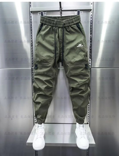 Multi-Pocket Cargo Pants Solid Color Casual Harem Pencil Trousers Outdoor Jogging Sweatpants Luxury Brand Men's Clothing