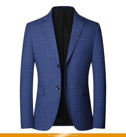 Brand Midlife Mans Blazers 2026 New Spring Autumn Plaid Design Casual Suit Men Classics Comfortable Suit Jacket Men