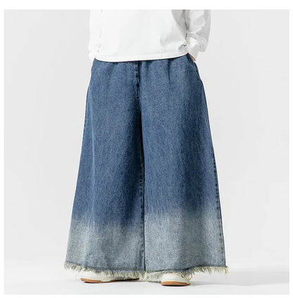 Streetwear Men Wide Leg Jeans Oversized Fashion Loose Jean Pants Male High Street Jogger Woman Denim Trousers Plus Size 5XL