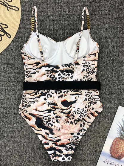 Sexy Push Up Underwire Swimwear Women Solid White Black Padded Buckle One Piece Swimsuit Beach Bathing Suit Bodysuit Monokini