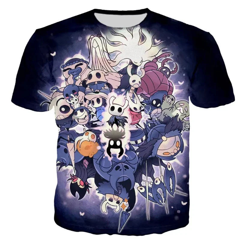Game Hollow Knight 3D Print T-Shirts Summer Men Women Casual Fashion Oversized Short Sleeve T Shirt Male Tees Tops Man Clothing