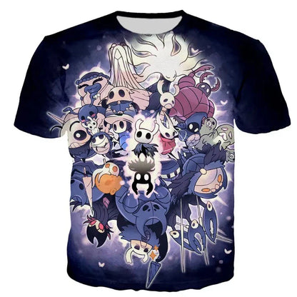 Game Hollow Knight 3D Print T-Shirts Summer Men Women Casual Fashion Oversized Short Sleeve T Shirt Male Tees Tops Man Clothing