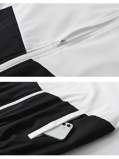 CHRLCK Men's Running Sportswear Suits Breathable Clothes Sports Joggers Training Gym Fitness Tracksuit Sets Men