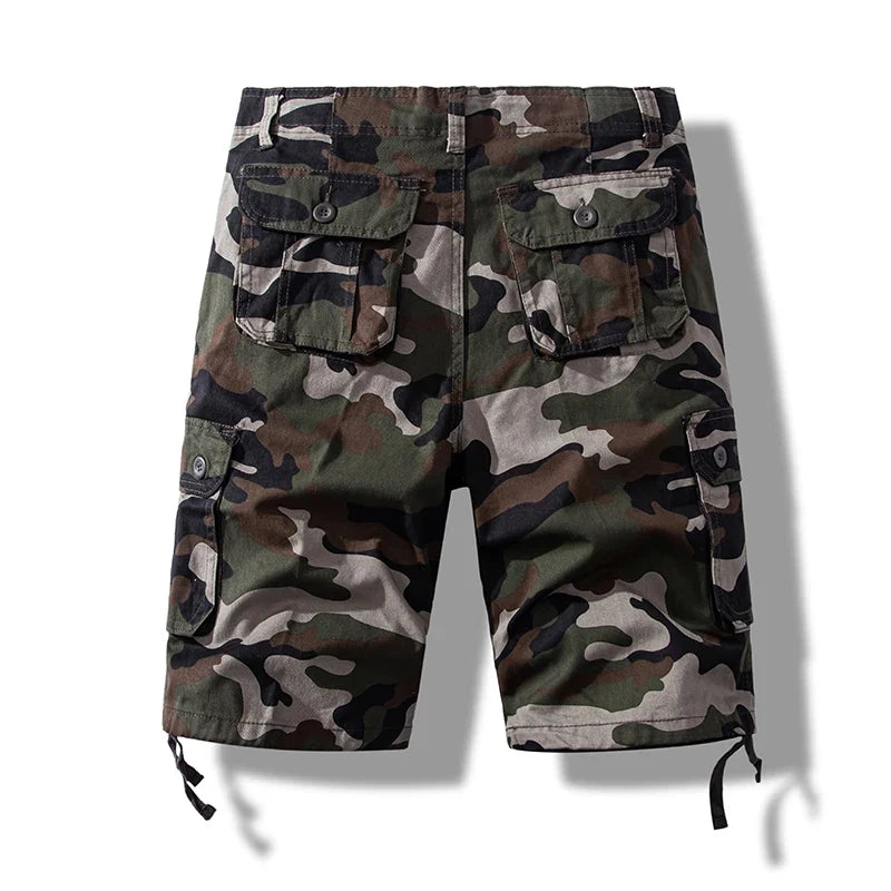 Men's Short Pants Cotton Cargo Shorts Tactical Breeches Casual Sports Man Hiking Fishing Streetwear