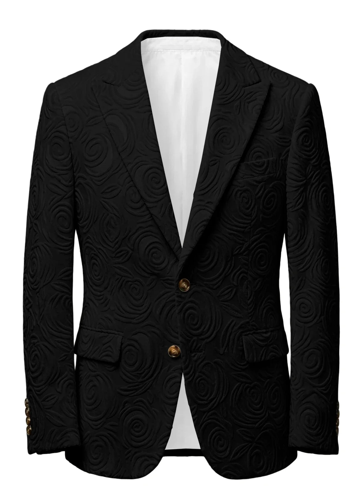 Men's Luxury 3D Embossed Textured Blazer Notch Lapel Jacket 2 buttons Slim Fit Suit Jacket Formal for Business Casual Wedding