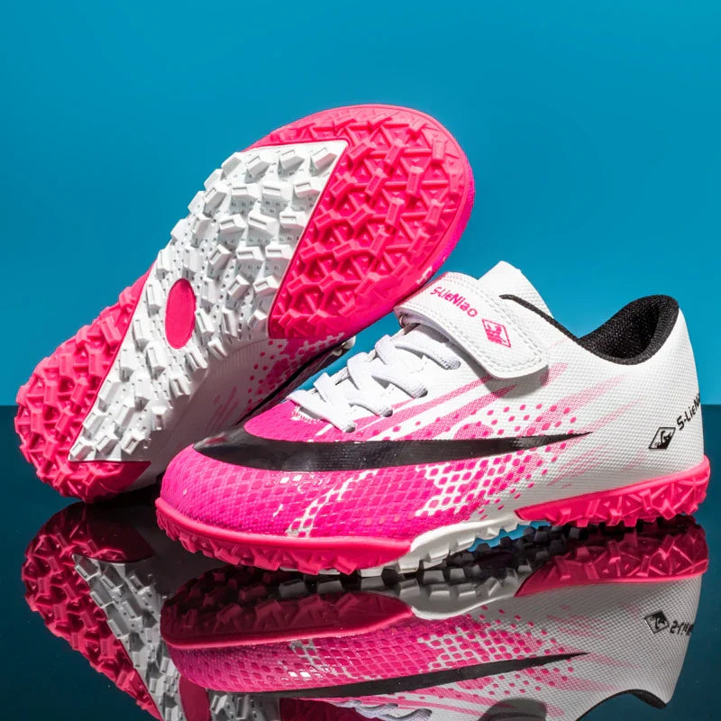 New Kids Professional Football Boots Training Shoes Soccer Shoes Turf Match Grass Ultralight Cleats Boys Non-Slip Drop Shipping