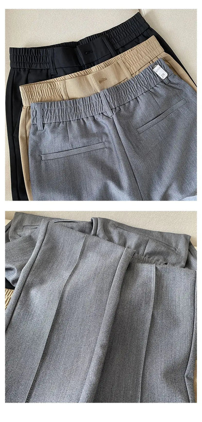 Summer New Light Thin Solid Color Suit Pants High Quality Slim Fit Stretch Trousers Men's Formal Business Social Dress Pants