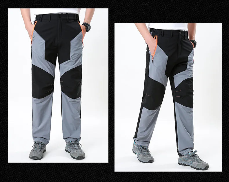 New Summer Men Thin Multi Pocket Work Pants Outdoor Casual Sports Breathable Cargo Pants Straight Leg Loose Tooling Trousers 4XL