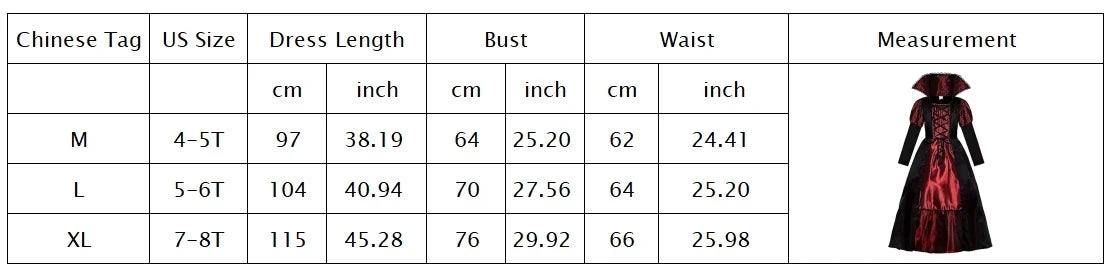 European and American Vintage Ball Gown Princess The Middle Age Upper Class Frock Girls Halloween Vampire Cosplay Costume Dress