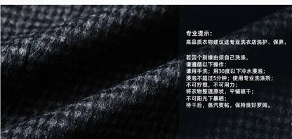 Autumn Winter New Fashion Men's Simple  Casual Business Trendy Loose Cotton Suit Blazers Male Houndstooth Coats Tops Clothes