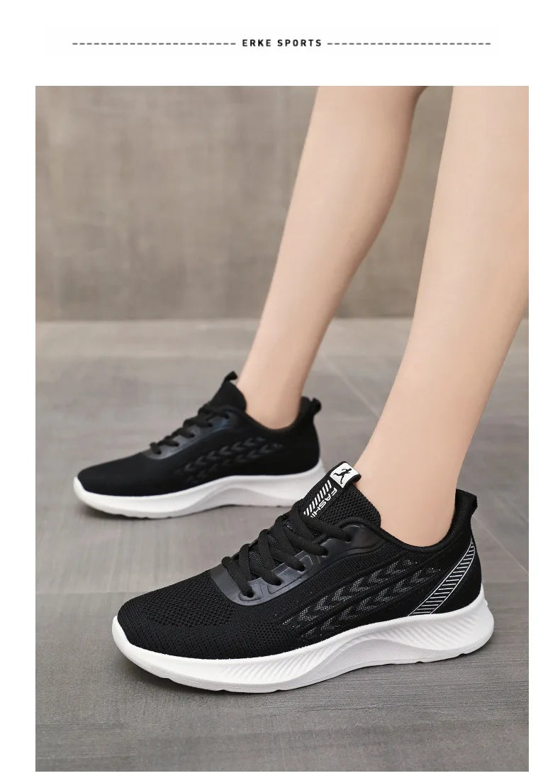 Women's Breathable Mesh Sneakers Platform Sole Korean Style Spring Casual Sports Shoe Plus Size Orthopedic  Height Walking Shoes