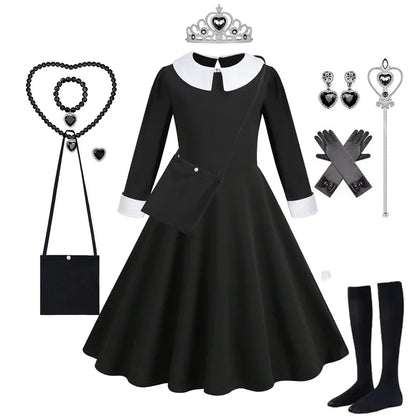 Halloween Dress Girl Costume for Girls Black Dress
