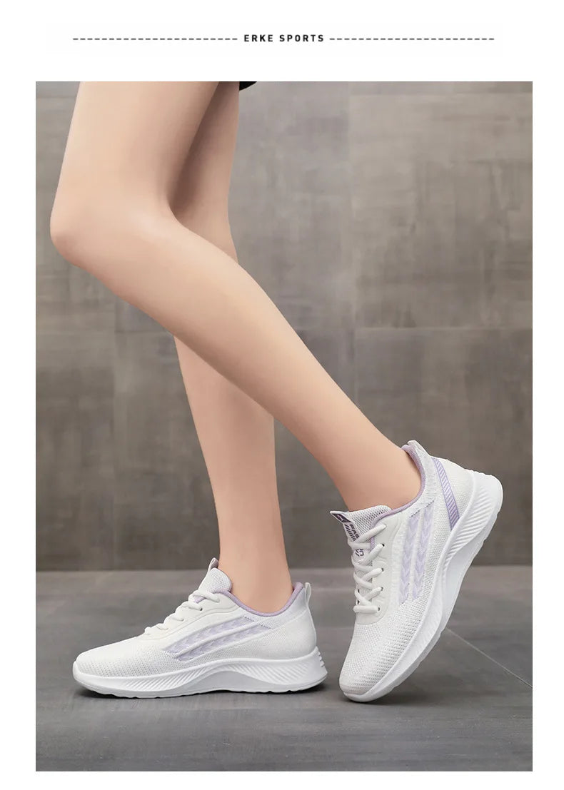 Women's Breathable Mesh Sneakers Platform Sole Korean Style Spring Casual Sports Shoe Plus Size Orthopedic  Height Walking Shoes