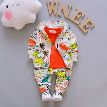 New Spring Autumn Baby Boys Clothes Children Girls Sport Jacket T-Shirt Pants 3Pcs/Sets Toddler Fashion Costume Kids Tracksuits