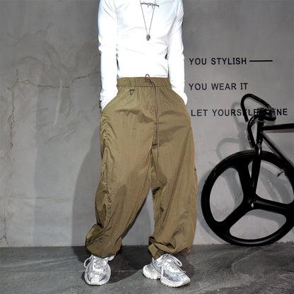 Mens Jogger Pants Outdoor Lightweight Water Repellent Quick Dry Functional Hiking Loose Baggy Trendy Cuffed Sweatpants Fashion